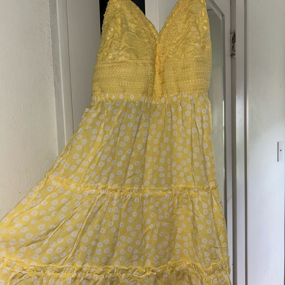Yellow Backless Dress